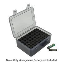 Battery Storage Organizer Holder Holds 54 Aa Aaa Batteries, Battery Box Case Garage Container,Home Drawer Organization Dispenser gray