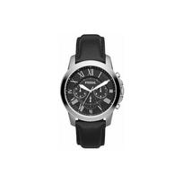 FOSSIL Wrist Watch Quartz Movement Genuine Leather Strap 44mm Black Dial Men's Watches 50m Water Resistant FS4812 Black Dial black