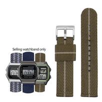 18 mm nailoninis laikrodžio dirželis CASIO a168w A158 A159 A168 A169 B650 AQ230 700 MRW200 AEQ-110 laikrodžiams, kvėpuojantis drobės dirželis apyrankė 18mm gray