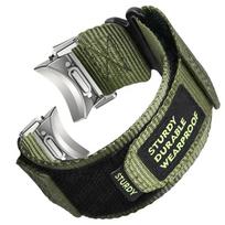 Nėra tarpų nailoninis dirželis Samsung Galaxy Watch 6 Classic 43mm 47mm 7 6 5 4 40mm 44mm Sportinis apyrankė Galaxy Watch 5Pro 45mm Laikrodžiui sidabras/žalia