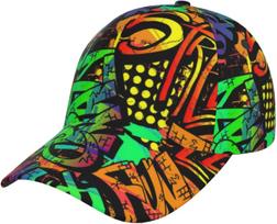 Juokingos grafičių kepurės Spalvinga grafičių beisbolo kepurė Reguliuojama snapback tipo kepurė Trucker kepurė moterims ir vyrams One Size tamsiai pilka spalva