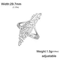 Lucktune Hollow Palestine Map Rings for Women Stainless Steel Adjustable Gold Color Country Rings 2025 Jewelry Anniversary Gifts Adjustable white