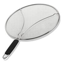 Anti Splatter Grease Splatter Screen Durable Cooking Frying Kitchen Tools Fine Mesh Splash Cover Stainless Steel Guard Oil Net (black,29cm) juoda