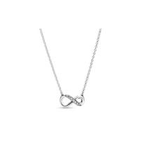 Pandora Sparkling Eternity Infinity Sign Möbius Strip Adjustable 925 Silver Necklace Women's 398821C01 sidabras