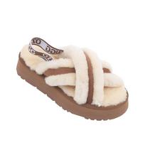Oz Ugg Wear Adult Adele Platform Slippers Brown 255 white