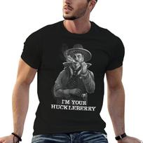 The Doc Holliday Huckleberry Tombstone  TShirt Unisex t shirt graphic cotton t shirts high quality TShirt 3XL black