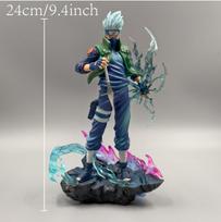 24cm Anime Hatake Kakashi Action Figures Pvc Statue Desktop Ornamen Collection Statue Model Decoration Room Desk Toys gray