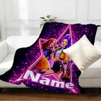 Custom Name Personalized KPop Demon Hunters Print Blankets, Home Decor, Bedroom, Sofa, Camping, Couch, Gifts for Birthday Christmas 150cmx180cm