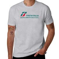 Trenitalia marškinėliai muitinės sunkiasvoris Unisex drabužiai Trumpomis rankovėmis Medvilniniai Naujas atvykimas Apvalus kaklas Apranga mada gatvės stilius 3XL gray