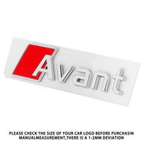 3D Aluminum Car Rear Trunk Emblem Decal AVANT Letters Sticker For Audi A4 B5 B6 B7 B8 B9 A1 A3 8V A6 C5 C6 C7 A5 A7 A8 Q3 Q5 Q7 white
