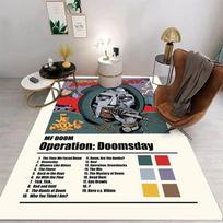 MF DOOM Album Large Carpet Mat Rug Hip Hop Art Design Home Decoration Soft Floor Mat for Living Room Carpets for Kids Play Area 40cm x 60cm gray