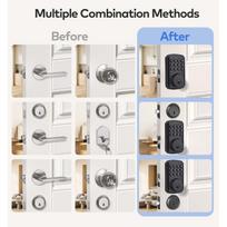 Door Keypad Lock Codes Key APP Control IP54 Multifunctional Home Security Lock for Apartment Short Term Rental white
