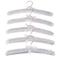 5X Drabužių pakabos Satinu paminkštintos Prabangios Minkštos Palto pakabos 5pcs white