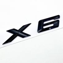 3D ABS Juodo chromo automobilio raidės Galinės bagažinės emblema X6 logotipas BMW X6 lipdukas emblema X6 raidės priedai black