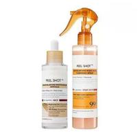 Dr. PEEL SHOT Turmeric Exfoliating Spray 200ml with Black & White Rice for Skin Renewal white