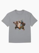 Kung Fu Panda Tigress and poo Kungfu panda Oversized T-Shirt M gray