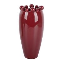 Bordo spalvos iš keramikos vaza (aukštis 30 cm) Cadiz Dotty – PT LIVING