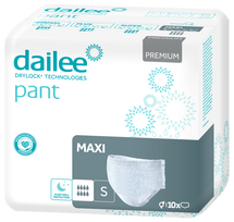 Premium Maxi S DAILEE sauskelnės-kelnaitės šlapimo nelaikymui, pakuotėje 10 vnt.