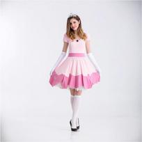 Helovino suaugusiųjų persikų princesės suknelė Rožinė princesės suknelė Šventinės persirengimo kostiumai Spektaklio kostiumai XL pink