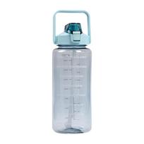 Water Bottles With Straw, Oz / 2L Water Bottle B P A Free Innovative 2-IN-1 Lid Sports Bottle With Times To Drink Motivational One Size žalia