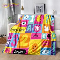 ABC Animacinis Abėcėlė Vaikams Vaikams Ankstyvoji Edukacija Minkštas Pliušinis Antklodė, Flanelinis Antklodė Mesti Antklodė Svetainei Miegamajam Sofai 75x90cm yellow