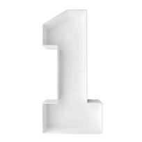 Numbers 0-9 3D Balloon Frame Three-dimensional Digital 91.5CM Balloon Number Box Balloon Combination Large Size white