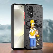 Simpsonų šeimos dėklas telefonui Samsung Galaxy A21s A22 A71 A72 A73 A23 A25 A52s A53 A54 A55 A24 A31 A32 A33 A34 A51 A52 Galaxy A55 5G black