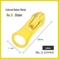 Spalvoti nailoniniai ir metaliniai užtrauktukų traukikliai (Dydis 3 ir 5) Striukėms, Kuprinėms, Pečių krepšiams ir Apsauginei nuo saulės aprangai. yellow