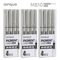 LANGUO Pigment Liner Gel Pens 0.2/0.5mm Nib Size Anti-smudge Water Resistant Fineliner Pens Office School Supplies Stationery gray