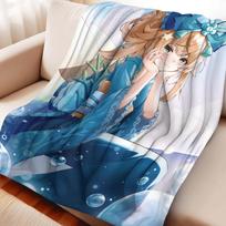 Animacinis Kirara Hutao Layla Flanelinis pledas Šiluma Minkštas Anime Huohuo Elysia Firefly Miego pledas Daugiafunkcinis Dekoro pledas Size: 75*100cm, Weight: 230 GSM gray