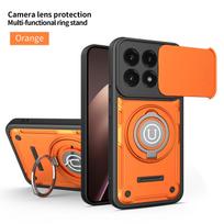 Armor Shockproof Case For Xiaomi 17 5G Slide Camera Lens Protection Metal Ring Holder Phone Protective Back Cover Coque Fundas Xiaomi 17 black