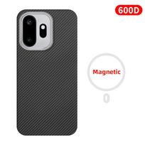 For oneplus 15t carbon case 600d 1500d kevlar aramid fiber fabric ultra thin hard cover magnetic balck Slim light red OnePlus 15T black