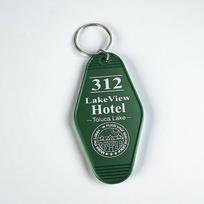 Silent Hill Lake View Hotel Room 312 Keychain Pendant - Green Minimalist Design žalia
