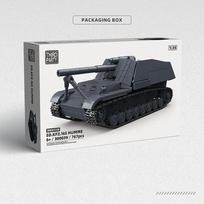 WW2 Military Sd.Kfz.165 Hummel Self-propelled Gun Building Blocks German Tank Armored Fighting Vehicle Bricks Toys Adults Gifts 767 PCS black