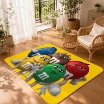 Snack Brand M-M&Ms Floor Mat Non-Slip Absorbent Floor Mat Decorative Rug for Home Bathroom Bedroom Entryway 50x80cm beige