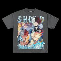 My Hero Academia Shoto Todoroki T-shirt Women's Men's Oversized Streetwear Y2k Hip Hop Harajuku Loose Short Sleeves High Quality Female Male Clothing XL black