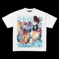 My Hero Academia Shoto Todoroki T-shirt Women's Men's Oversized Streetwear Y2k Hip Hop Harajuku Loose Short Sleeves High Quality Female Male Clothing XXXXL įvairiaspalvis