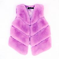 Vaikų Mergaičių Kailinė Liemenė Ruduo Žiema Mada Stora Šilta Liemenė Vaikų Viršutinė Apranga Mergaitė Kalėdos 150cm purple