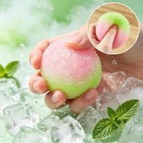 Bayberry Shaped Slush Squeeze Ball Double Color Grainy Decompression Ball Handmade Fidget Relax Tool for Daily Stress Calming Ice slushie beige