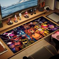 FNAF Color Mouse Pad Large Gaming Table Cushion Non-slip Laptop Tablet Big Mousepad XXL Mat Mini PC Playmat With Lock edge 30cmx60cm(11.8x23.6inch) brown