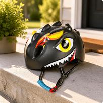 Dinosaur Kids Bike Helmet MultiUse Ventilated for Young Riders, Children Titanium white