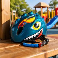 Dinosaur Kids Bike Helmet MultiUse Ventilated for Young Riders, Children Metallic Blue blue