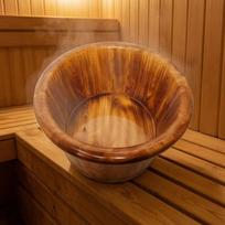 Angliuotas medienos kojų vonelė gilus kibiras namų SPA 26CM High Carbonized