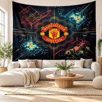 Manchester United Wall Tapestry, Soft Fabric Wall Hanging, Decorative Backdrop For Bedroom Home Wall Art 180cmx200cm