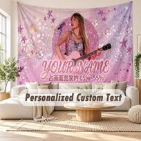 Custom Name Wall Hanging Tapestry,Taylor Swift Decorative Backdrop Tapestry For Dorm Home 130cmx150cm