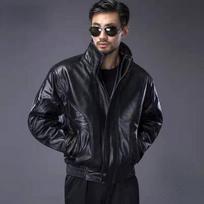 Tikros karvės odos vyriškos striukės rudeninės žiemos vyriškos odinės striukės motociklo piloto striukės stovas apykaklė Apsauginiai nuo vėjo paltai XXXXL black
