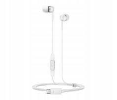 Ausinės SENNHEISER CX 80U, baltos, USB-C, 1,2 m, su mikrofonu ir valdikliu