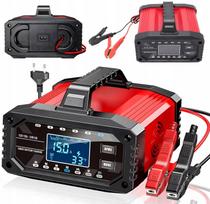 Akumuliatoriaus įkroviklis 12V 15A / 24V 5A su LCD ekranu automobiliams ir motociklams