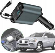 Automobilinis įkroviklis JOINT RETRACTOR 120W, 4 in 1, greitas USB-C ir USB-A įkrovimas