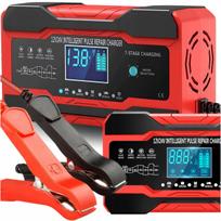 Akumuliatoriaus įkroviklis su LCD ekranu, 12V/24V, 10A, su atkūrimo funkcija